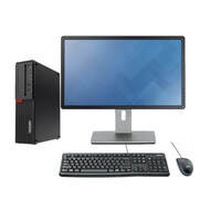 Lenovo M910s SFF Bundle Desktop PC i5-6500 3.6GHz 480GB SSD 16GB RAM + 24" Monitor