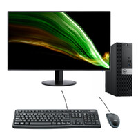 Dell 7060 SFF Bundle Desktop PC i7-8700 6-Cores 3.2GHz 512GB 16GB RAM + 24" Monitor