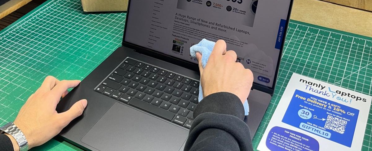 Manly Laptops technician refurbishing a laptop