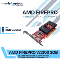 AMD FirePro W2100 2GB DDR3 High Profile Graphics Card - Dual DisplayPort - PCI-Express image