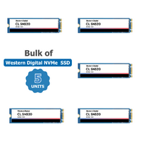 Bulk of 5x Western Digital SN520 PCIe NVMe M.2 2280 128GB SSD (SDAPNUW)