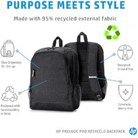 HP Prelude Pro Recycled 15.6-inch Backpack, Black, water-resistant coating  image