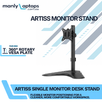 Artiss Single Monitor Desk Stand - 360° Rotary VESA Plate, Height Adjustable