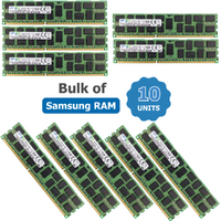 Bulk of 10x Samsung 16GB (1x16GB) DDR3 1600MHz RDIMM ECC PC3L Desktop Memory Module
