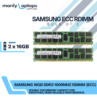 Bulk of 2x Samsung 16GB (1x16GB) DDR3 1600MHz RDIMM ECC PC3L Desktop RAM Modules