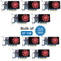 Bulk of 10x HP OEM NVIDIA GeForce GT 730 2GB GDDR3 Graphics Card DVI +DP - Low Profile