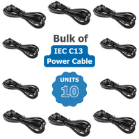 Bulk of 10x Power Cable - IEC C13 Type 1 Plug (AU/NZ Standard) 10A 250V - USED