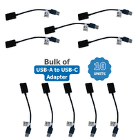 Bulk of 10x Targus USB-C (Female) to USB-A (Male) 3.0 - Black Cable Adapter