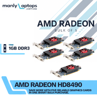 Bulk 5x AMD Radeon HD8490 1GB DDR3 PCIe 2.0 Graphics Card DVI DP - Low Profile image