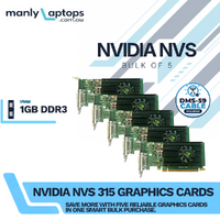 Bulk 5x NVIDIA NVS 315 1GB DDR3 PCIe 2.0 Graphics Card DMS-59 - Low Profile