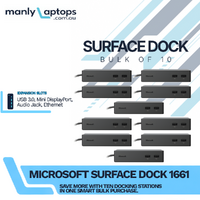 Bulk of 10x Microsoft Surface Dock 1661 For Surface Devices - Adapter Included image
