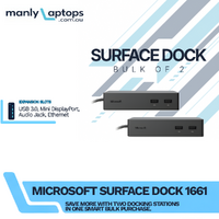 Bulk of 2x Microsoft Surface Dock 1661 For Surface Devices - Adapter Included image
