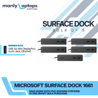 Bulk of 5x Microsoft Surface Dock 1661 For Surface Devices - Adapter Included image