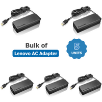 Bulk of 5x Genuine Lenovo 65W Laptop Charger 20V (3.25A) Square Tip Adapter For ThinkPad image
