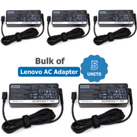 Bulk of 5x Genuine Lenovo 65W Laptop Charger USB-C 20V 3.25A, Adapter for ThinkPad, IdeaPad image