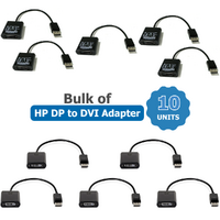 Bulk of 10x HP Display Port to DVI SL Cable Adapter, PN: 752660-001 - Genuine HP Cable