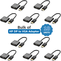 Bulk of 10x Genuine HP DisplayPort to VGA Cable Adapter PN: 752661-001