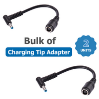 Bulk of 2x Charging Tip Adapter from 7.4 x 5.0 to 4.5 x 3.0mm Blue Tip Converter For HP 65W Charger
