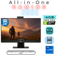 Dell 7480 24" Gaming All-in-One Desktop i7-10700 8-Cores 4.8GHz 512GB 16GB RAM 4GB GTX 1650