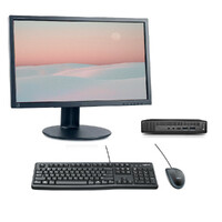 Grade B - Dell/HP/Lenovo Tiny PC Bundle desktop + 24" Monitor + New Keyboard and Mouse image