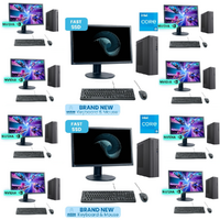 Bulk of 10x Entry Level Gaming Desktop Intel i5 16GB RAM SSD 1GB Graphics + 24" Monitor | Collection ONLY!