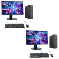 Bulk of 2x Entry Level Gaming Desktop Intel i5 CPU 16GB RAM SSD+HDD + 24" Monitor 1GB Graphics