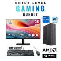 Entry Level Gaming Desktop Intel i7 CPU 16GB RAM SSD + HDD + NEW 24.5" MSI 120Hz Monitor image