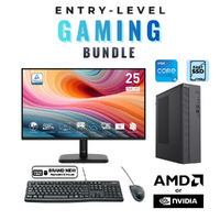 Entry Level Gaming Desktop Intel i5 CPU 16GB RAM SSD+HDD + NEW 24.5" MSI 120Hz Monitor image