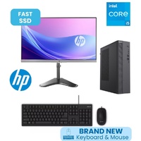 HP i5 Desktop PC Bundle 32GB RAM SSD+HDD 24