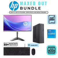 HP i5 Desktop PC Bundle 32GB RAM SSD+HDD 24" HP Monitor + Keyboard & Mouse Windows 11 image