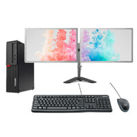 Lenovo M900 SFF Bundle Desktop PC i5-6500 3.6GHz 1TB SSD 8GB RAM + Dual 24" Monitor image