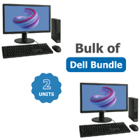 Bulk of 2x Lenovo M93p Tiny Desktop Bundle i5-4570T 8GB RAM 128GB SSD + 24" Monitor image