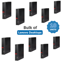 Bulk of 10x Lenovo ThinkCentre M710q Tiny Desktop i5-7400T 3.0GHz 8GB RAM 256GB SSD