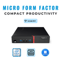 Lenovo ThinkCentre M710q Tiny Desktop i5-7400T 3.0GHz 16GB RAM 256GB SSD Windows 11 image