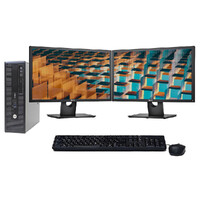  HP 400 G1 Desktop Bundle Desktop i5-4570 3.2GHz 8GB RAM 480GB SSD + Dual 24" Monitor