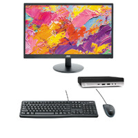 HP EliteDesk 800 G4 Mini Bundle Desktop PC i5-8500T 6-Core 480GB 16GB RAM + 27" Monitor