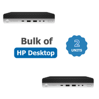 Bulk of 2x HP EliteDesk 800 G4 Mini Desktop PC i5-8500T 2.1GHz 8GB RAM 128GB NVMe Windows 11 image