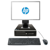 HP 8200 Elite SFF Bundle Desktop PC i5-2400 3.1GHz 4GB RAM 128GB SSD + 22" Monitor image