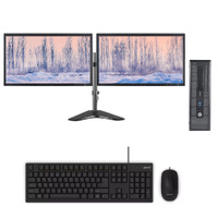HP EliteDesk 800 G2 SFF Desktop PC i5-6500 3.6GHz 8GB RAM 128GB SSD + Dual 24" Monitors image