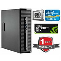 HP 800 G2 Refurb Gaming Desktop i7-6700 16GB RAM 480GB SSD Nvidia GTX1650+Wi-Fi image