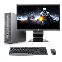 HP 800 G2 Refurb i5 Gaming Desktop 8GB RAM 128GB SSD NVIDIA GT1030 + HP 22" Screen image