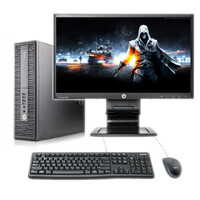 HP 800 G2 Refurb Gaming Desktop PC i5 3.6GHz 16GB 480GB SSD NEW GTX 1650 + HP 22" Screen image