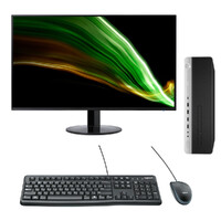 HP 800 G3 SFF Bundle Desktop PC i7-6700 up to 4.0GHz 256GB 8GB RAM Windows 11 + 24" Monitor image