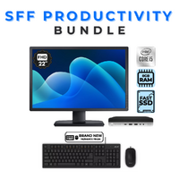 HP EliteDesk 800 G3 Mini Desktop Bundle i5-6500T 256GB SSD 8GB RAM + 22" Monitor image