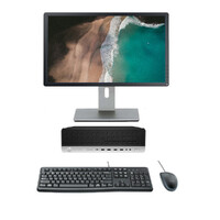 HP 800 G3 SFF Bundle Desktop i5-6500 Up to 3.6GHz 16GB RAM SSD + HDD + 24" Monitor
