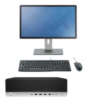 HP 800 G3 SFF Bundle Desktop i5-6500 Up to 3.6GHz 16GB RAM SSD + HDD + 24" Monitor