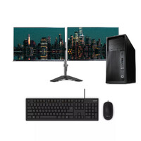 HP Z240 Gaming Bundle Desktop i7/Xeon 3.6GHz 1TB SSD 16GB RAM GTX 1650 + Dual 24" Monitor image