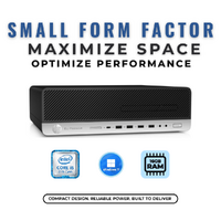 HP EliteDesk 800 G4 SFF Desktop i5-8500 6-cores 4.1GHz 256GB M.2 + HDD 16GB RAM Windows 11 image