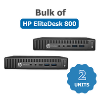 Bulk of 2x HP EliteDesk 800 35W G2 Desktop Mini PC i5-6500T 2.5GHz 128GB 8GB RAM USB-C