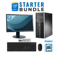 HP Elite 8300 Tower Bundle i7 3rd Gen. 128GB 8GB RAM Quadro K600 + 22" Monitor image